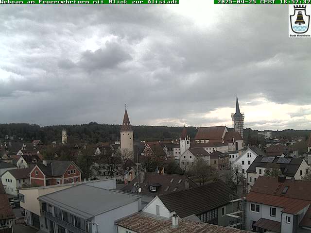 Webcam am Feuerwehrturm in Mindelheim mit Blick zur Altstadt