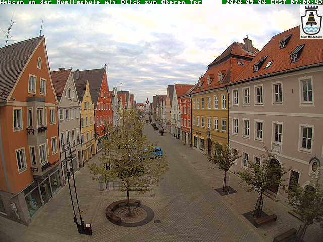 Webcam an der Musikschule in Mindelheim mit Blick zum oberen Tor