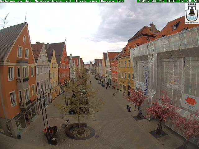 Webcam an der Musikschule in Mindelheim mit Blick zum oberen Tor